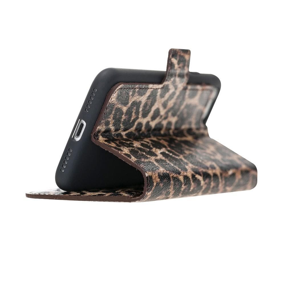 Phone Case Wallet Leather Case New Edition with ID slot for Apple iphone SE2/7/8 - Leopar Bouletta Case