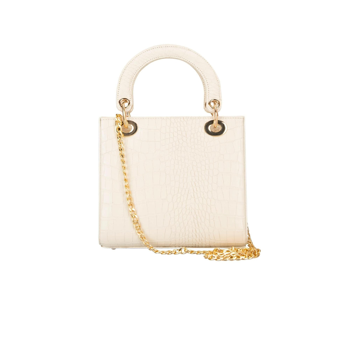 Pinny Geniune Leather Women’s Bag Ivory Croc Bouletta LTD