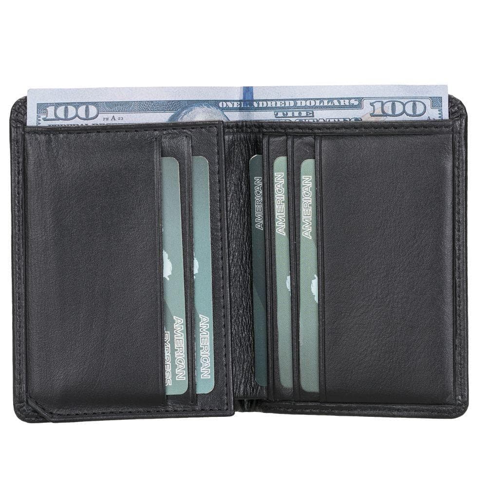 Simon Leather Wallet Rustic Black Bouletta Shop