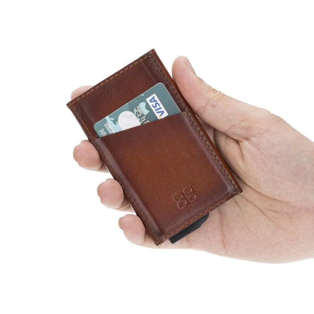 Torres Leather Mechanical Card Holder Bouletta