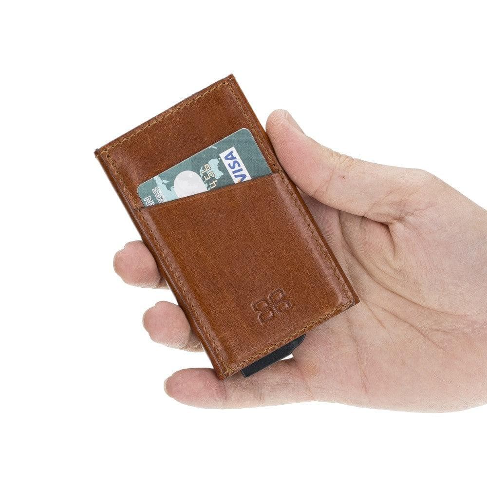 Torres Leather Mechanical Card Holder Bouletta