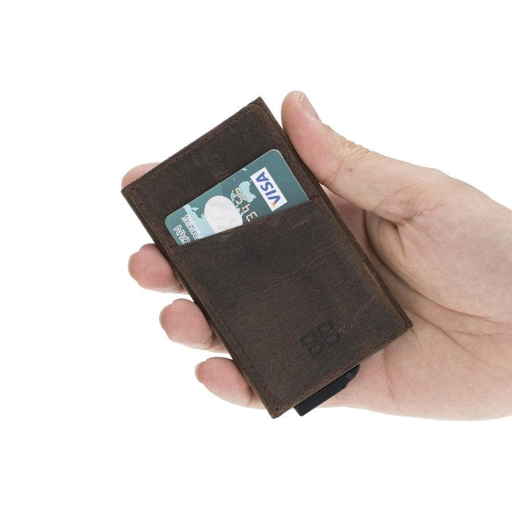 Torres Leather Mechanical Card Holder Bouletta