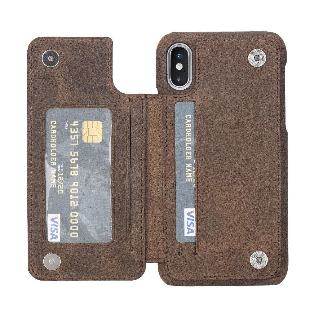 Ultimate Holder Genuine Leather Back Cover for iPhone X Series Bouletta LTD