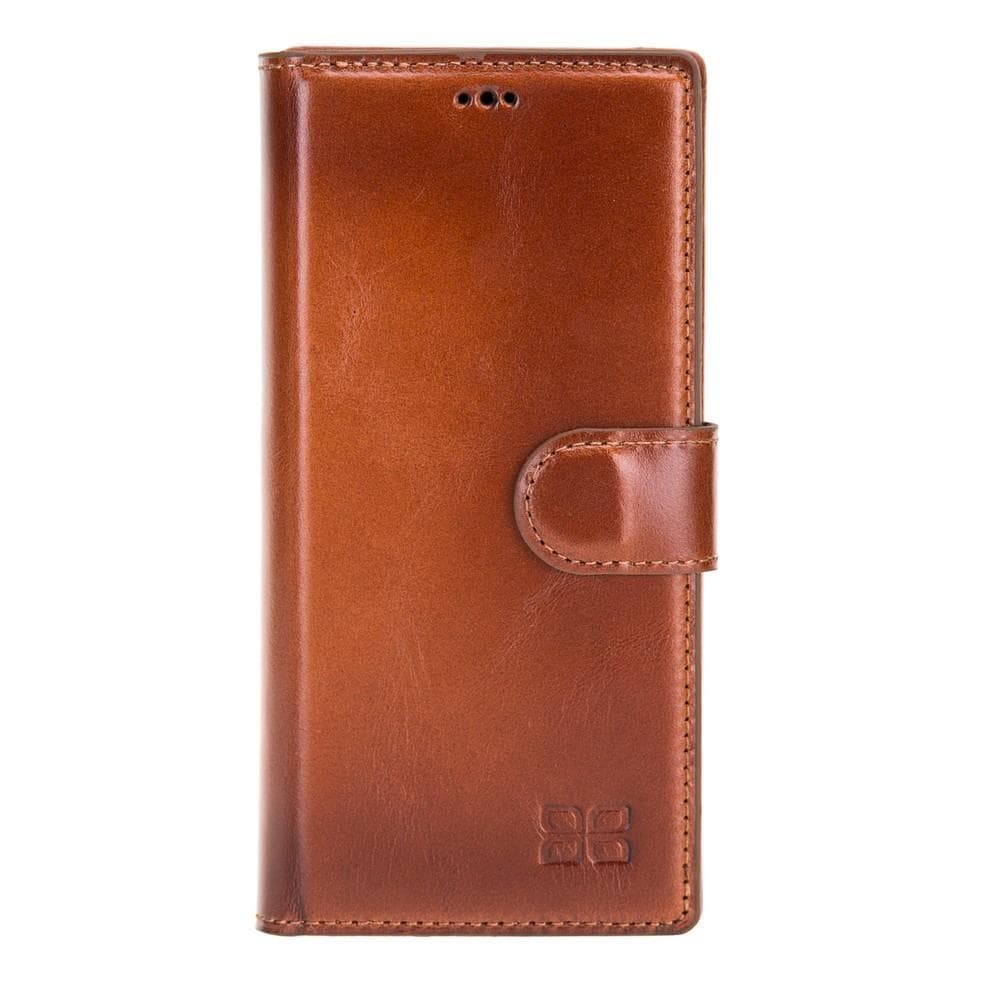 Wallet Case F360 Magnetic Detachable Leather Wallet Case for Samsung Galaxy Note 10 - Rustic Tan with Effect Bouletta Shop