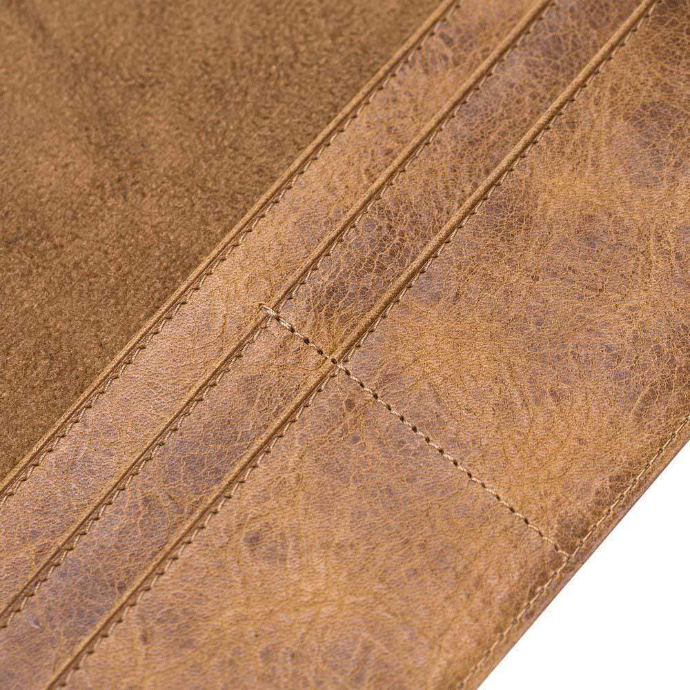 Wallet Case Leather Wallet Case for New iPad 9.7 - Vegetal Tan with Vein Bouletta Shop