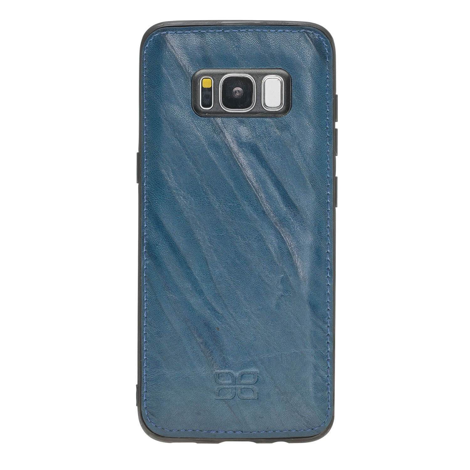 Wallet Case Magnetic Detachable Leather Wallet Case for Samsung S8 Plus - Creased Blue Bouletta Case