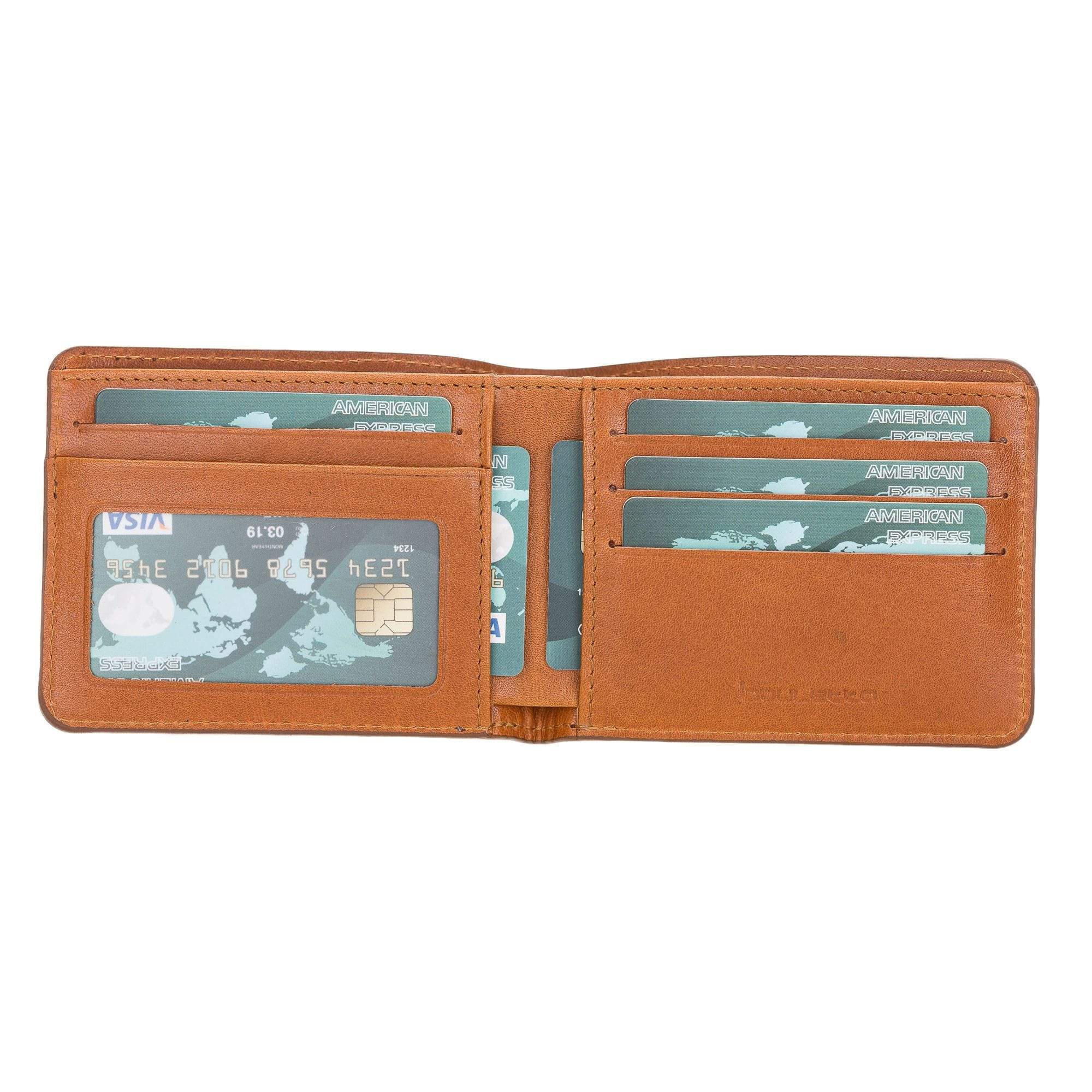 Wallet Pier Leather Men Wallet - Rustic Tan with Effect Bouletta Shop