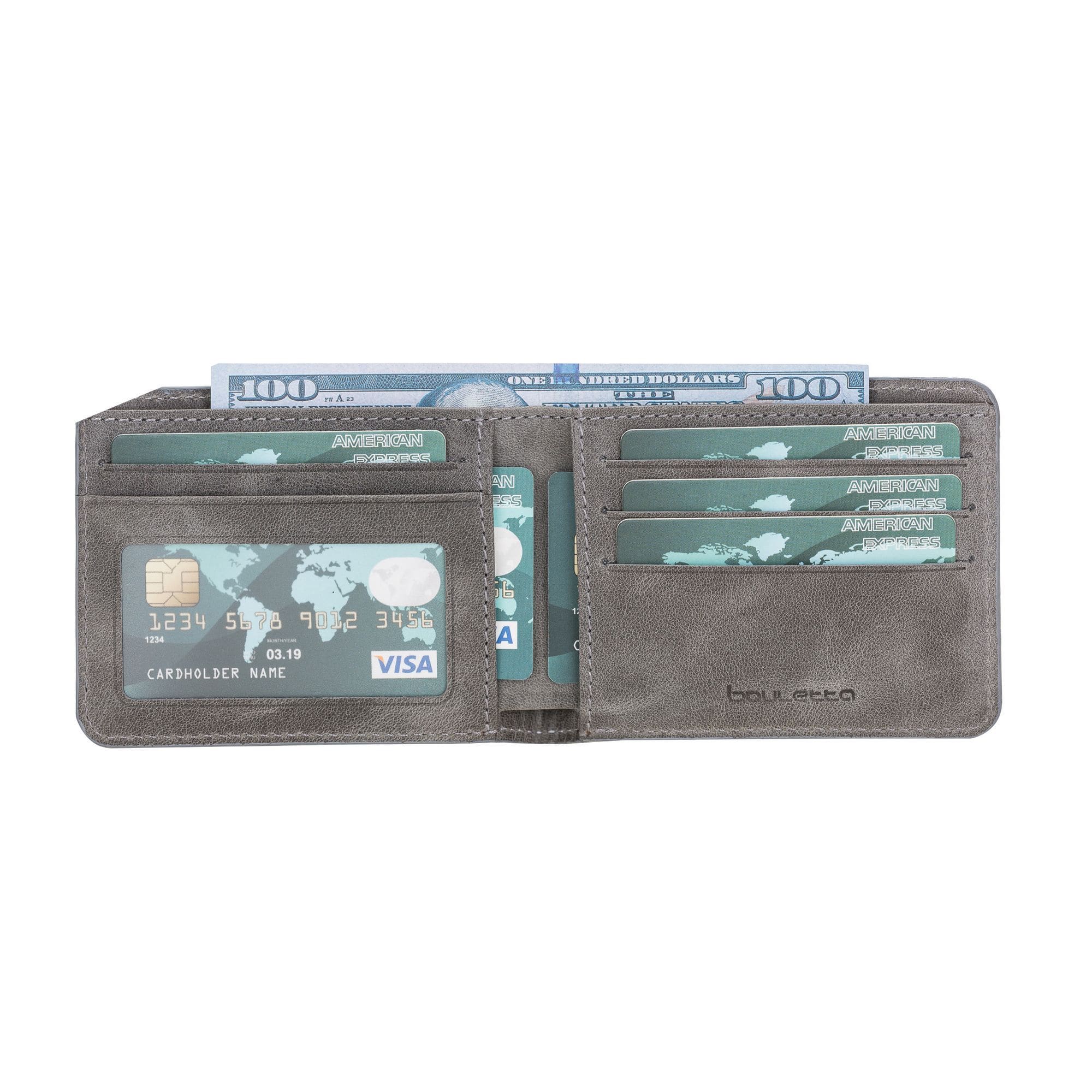 Wallet Pier Leather Men Wallet - Tiana Tan with Effect Bouletta Case