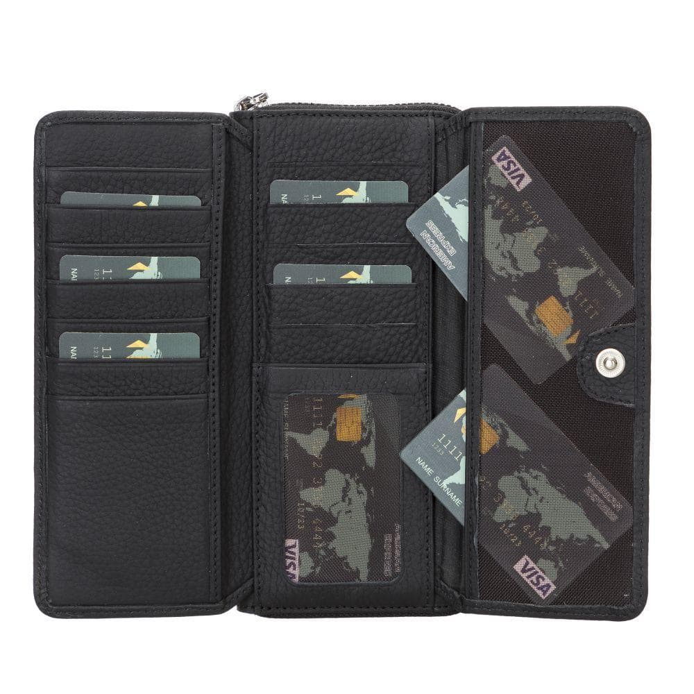Tiago Women's Leather Wallet Floater Black Bouletta Shop
