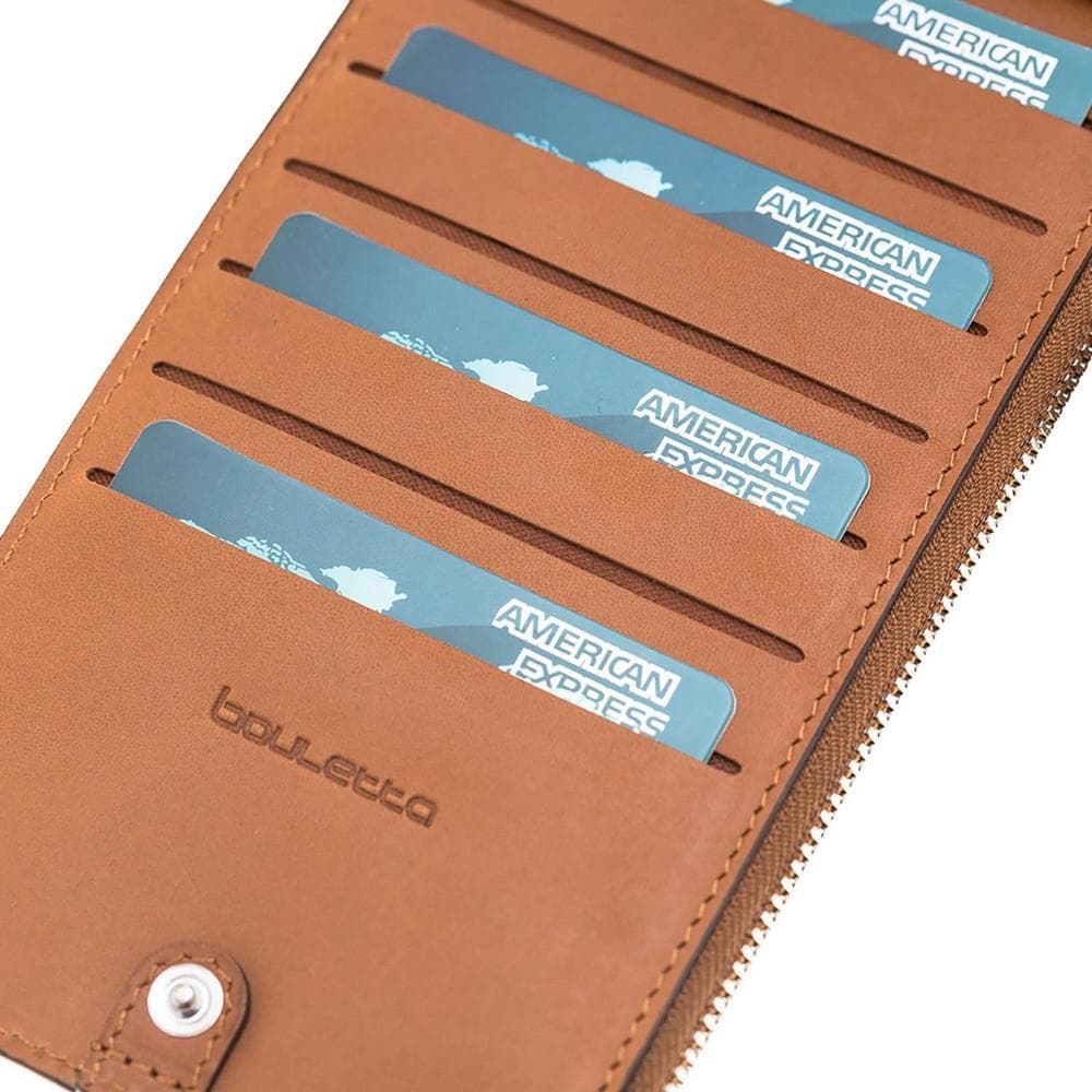 Wallet V Wallet Universal Leather Phone Wallet - Rustic Tan with Effect Bouletta Shop
