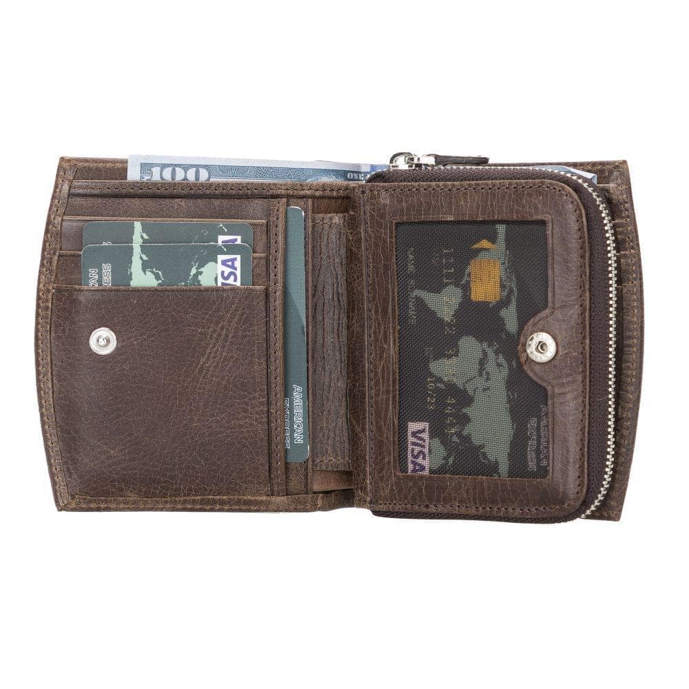 Vero Women's Leather Wallet Antic Brown Bouletta Shop