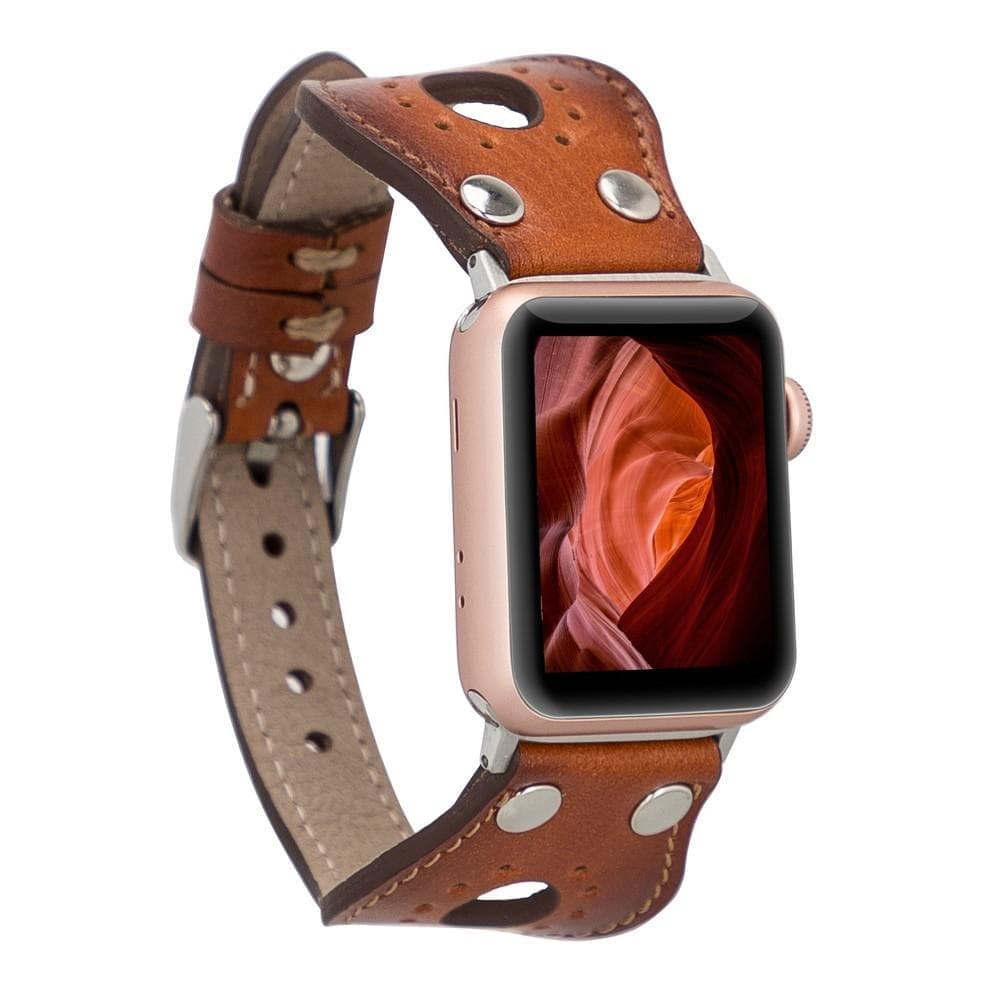 Wells Apple Watch Leather Strap RONDA-SİLVER Bouletta
