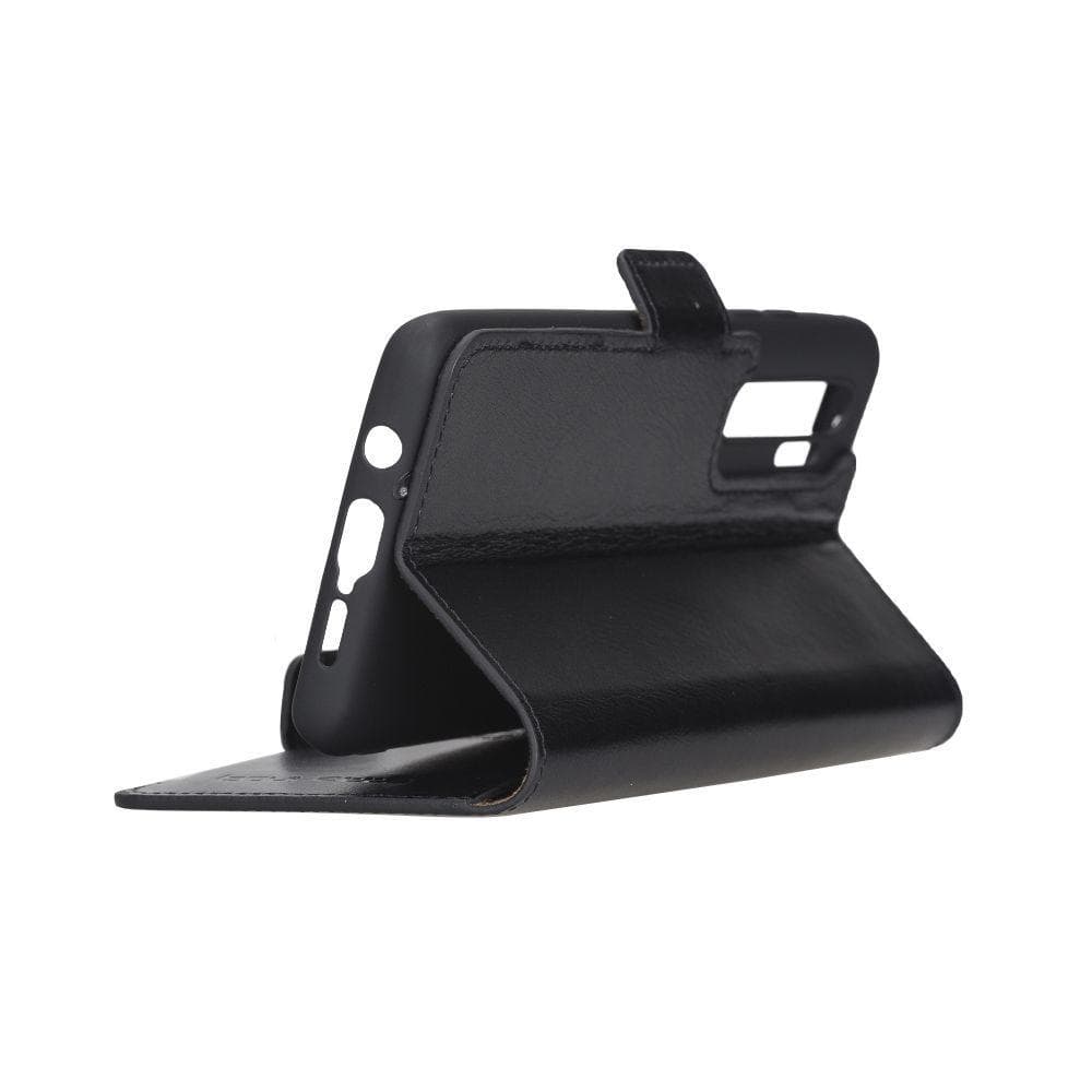 Xiaomi Mi Note 10 Lite Leather Wallet Case - Rustic Black Bouletta Shop