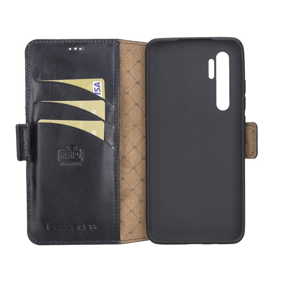 Xiaomi Mi Note 10 Lite Leather Wallet Case - Rustic Black Bouletta Shop