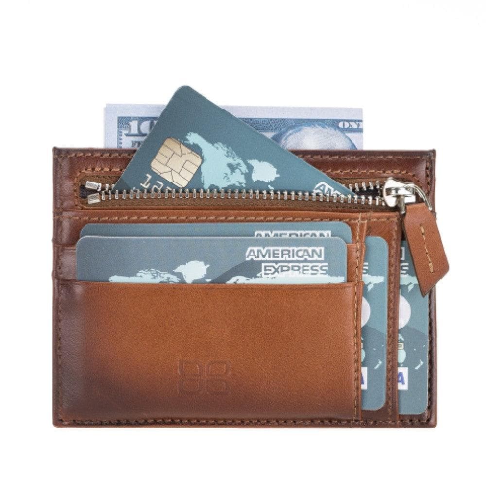 Zip Leather Card Holder Bouletta