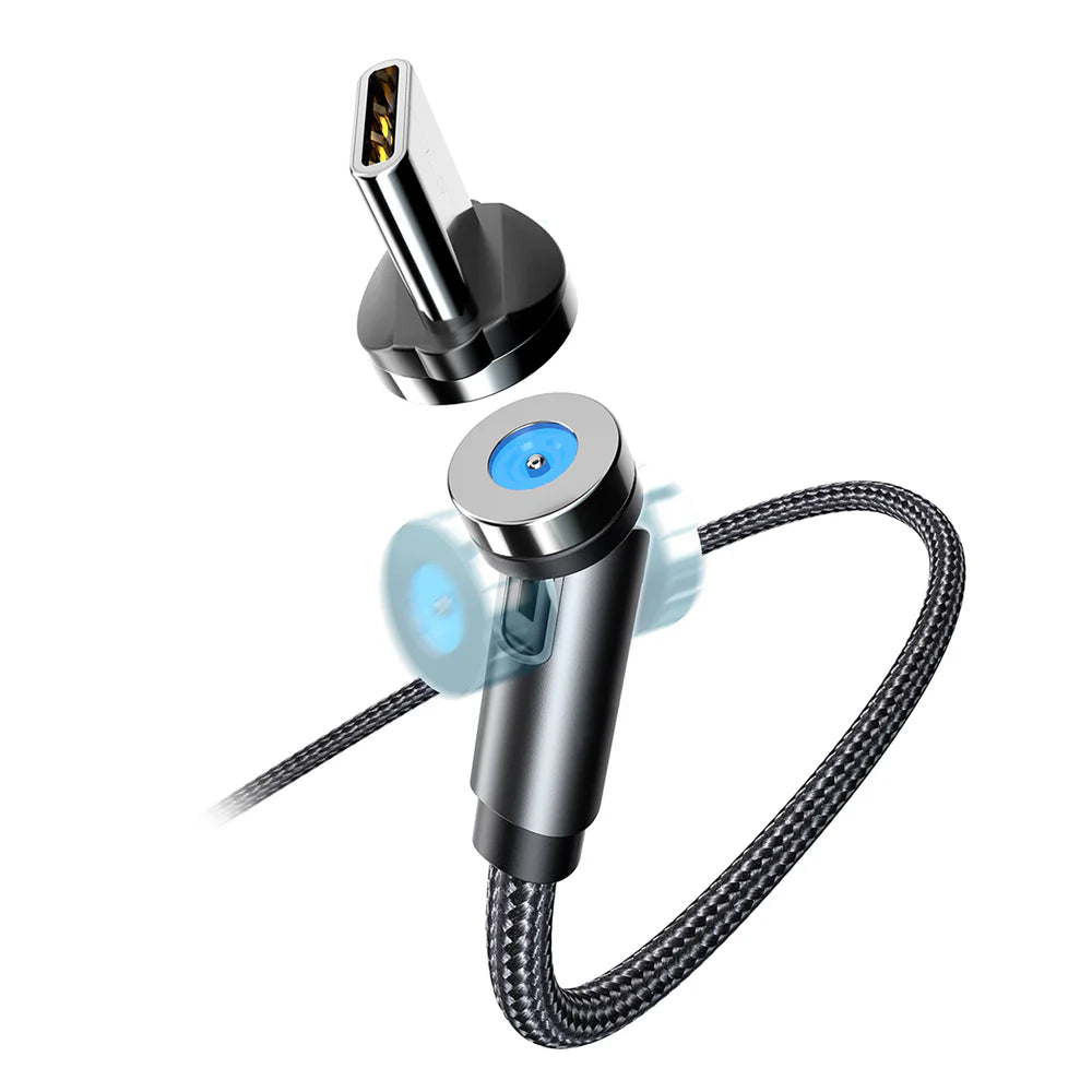 Rixus RXU48 Magnetisches 3-in-1 Ladekabel – Schwarz (100 cm)