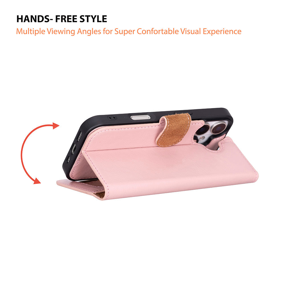 iPhone 17 Magic Wallet Echtleder Geldbörsenhülle