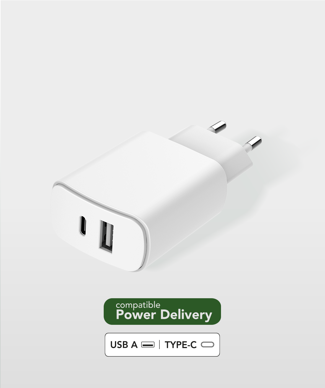 JUST GREEN – ECO Dual USB / USB C 37W Ladegerät
