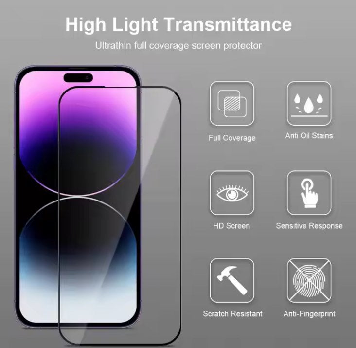 Magic Echt Glas 9H Clear HD Panzerglas mit Anbringhilfe für iPhone