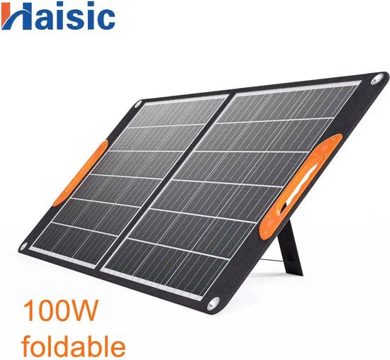 Haisic HS-PV100W-2 Faltbares Solarmodul – Tragbar, Leistungsstark und Effizient