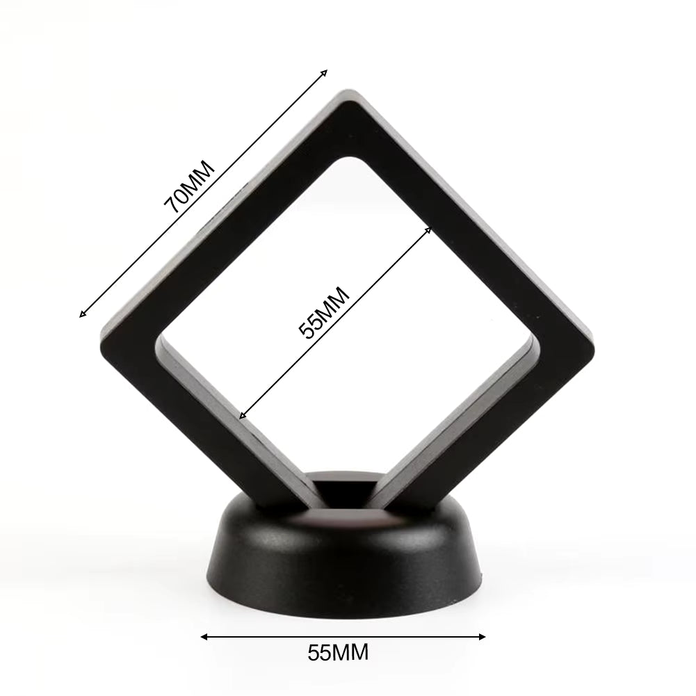 5PCS Display Box 3D Floating Frame Holder Stand Box Clear Jewelry Ring Coin Display Holder Case Floating Frame Display Holder