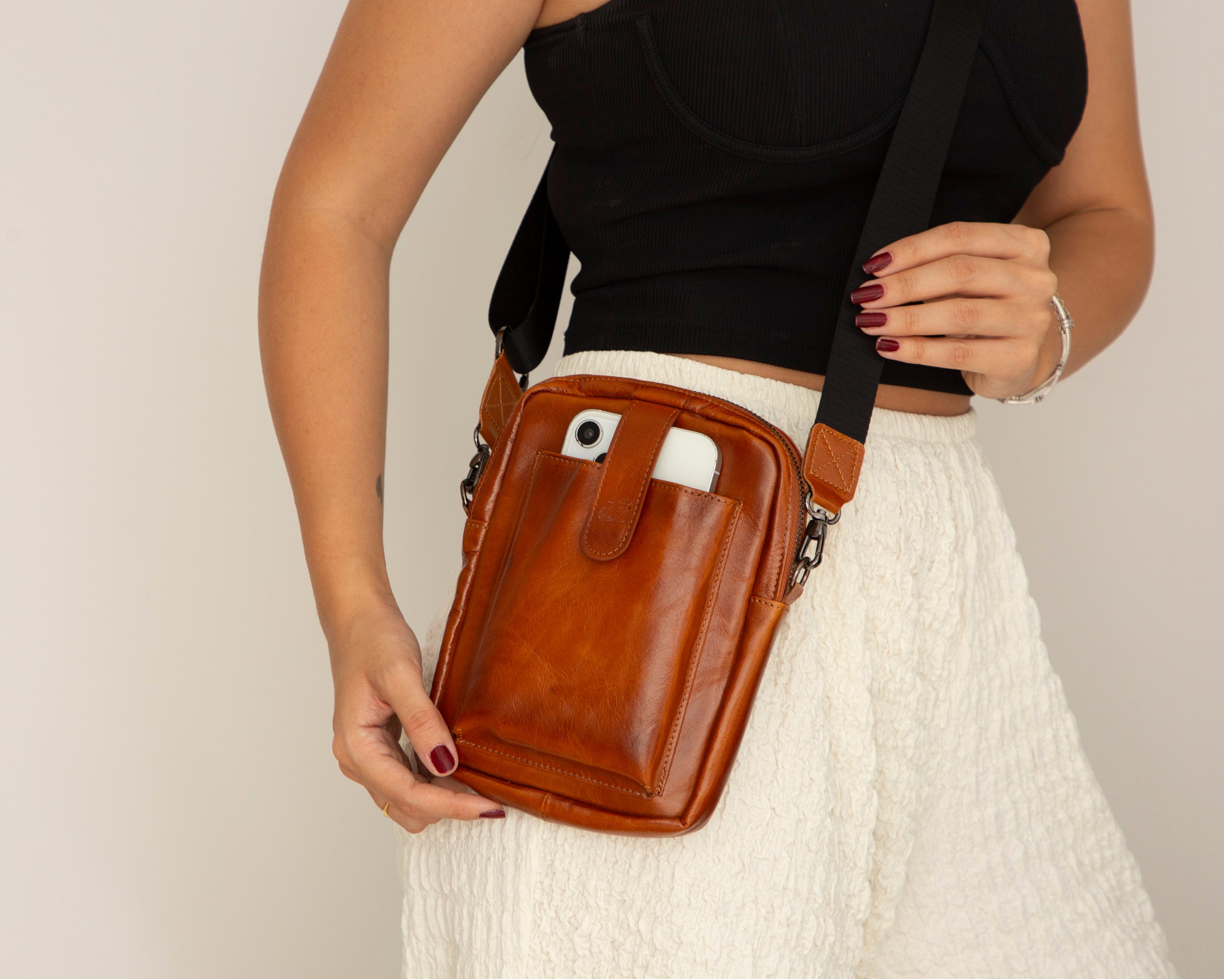 Pisa Echtleder-Crossbody-Tasche – Stil & Funktionalität vereint