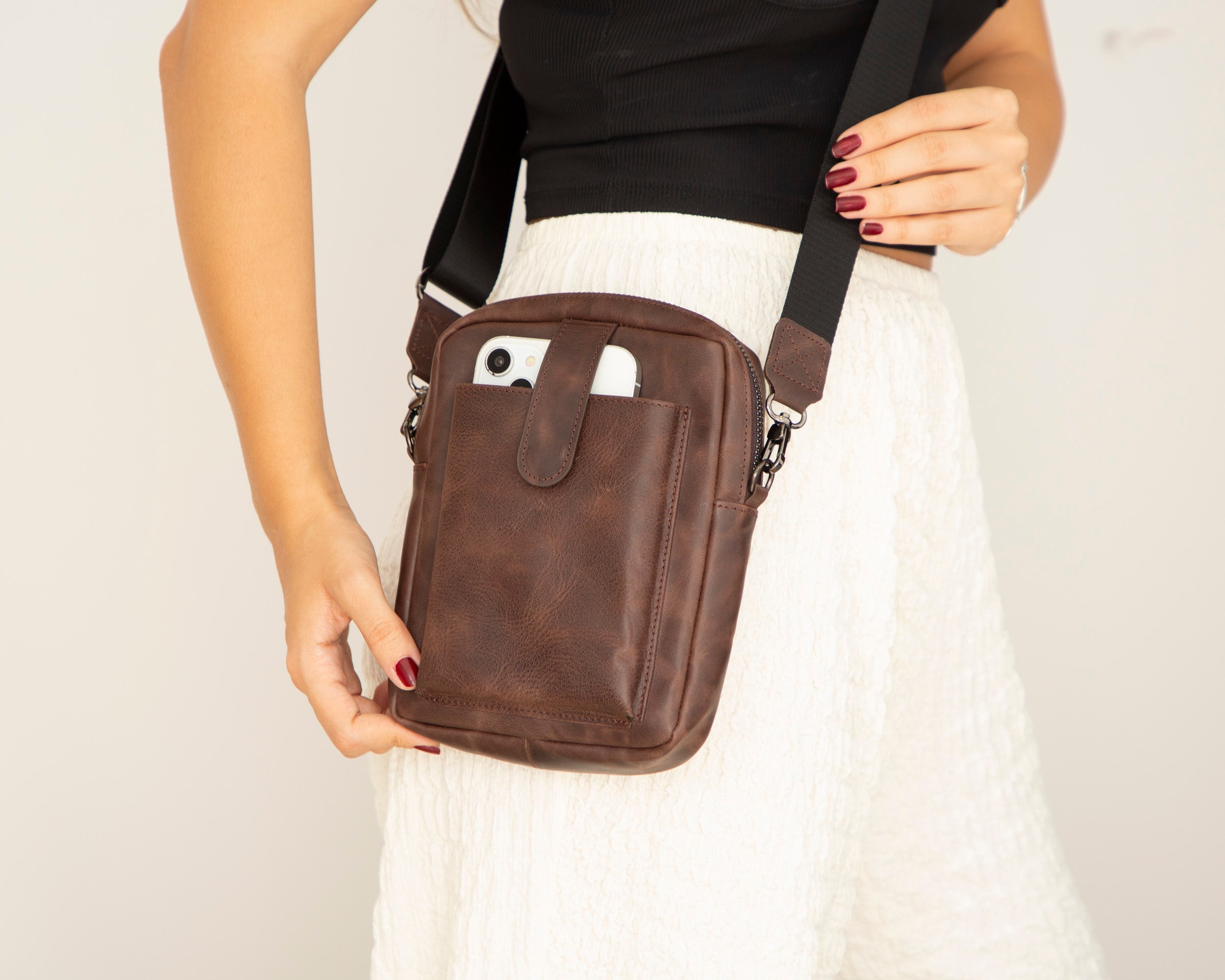 Pisa Echtleder-Crossbody-Tasche – Stil & Funktionalität vereint