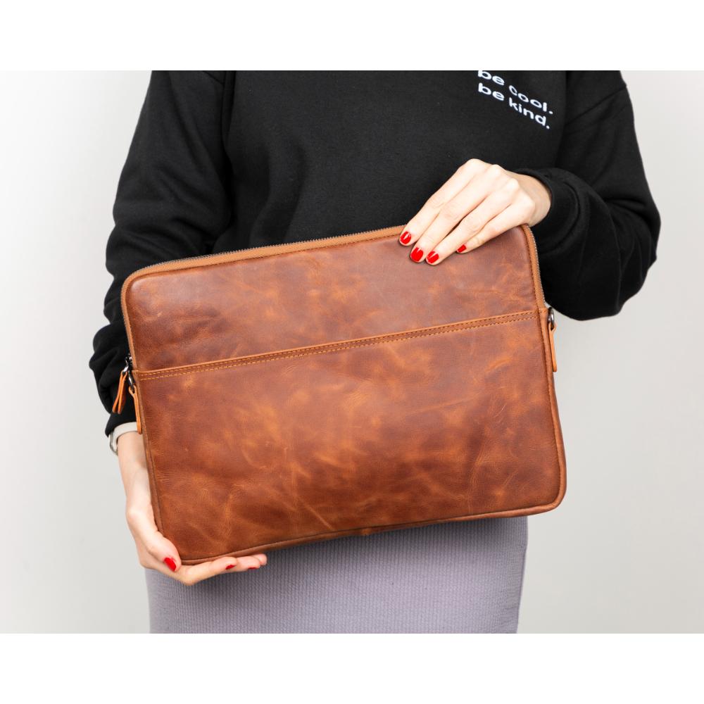 Leeds Slim Leder-Laptoptasche – Eleganz Funktionalität vereint