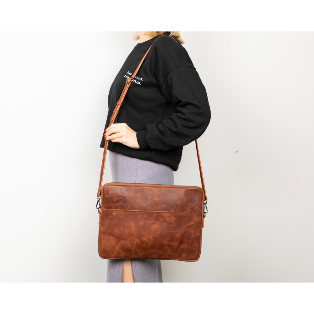 Leeds Slim Leder-Laptoptasche – Eleganz Funktionalität vereint