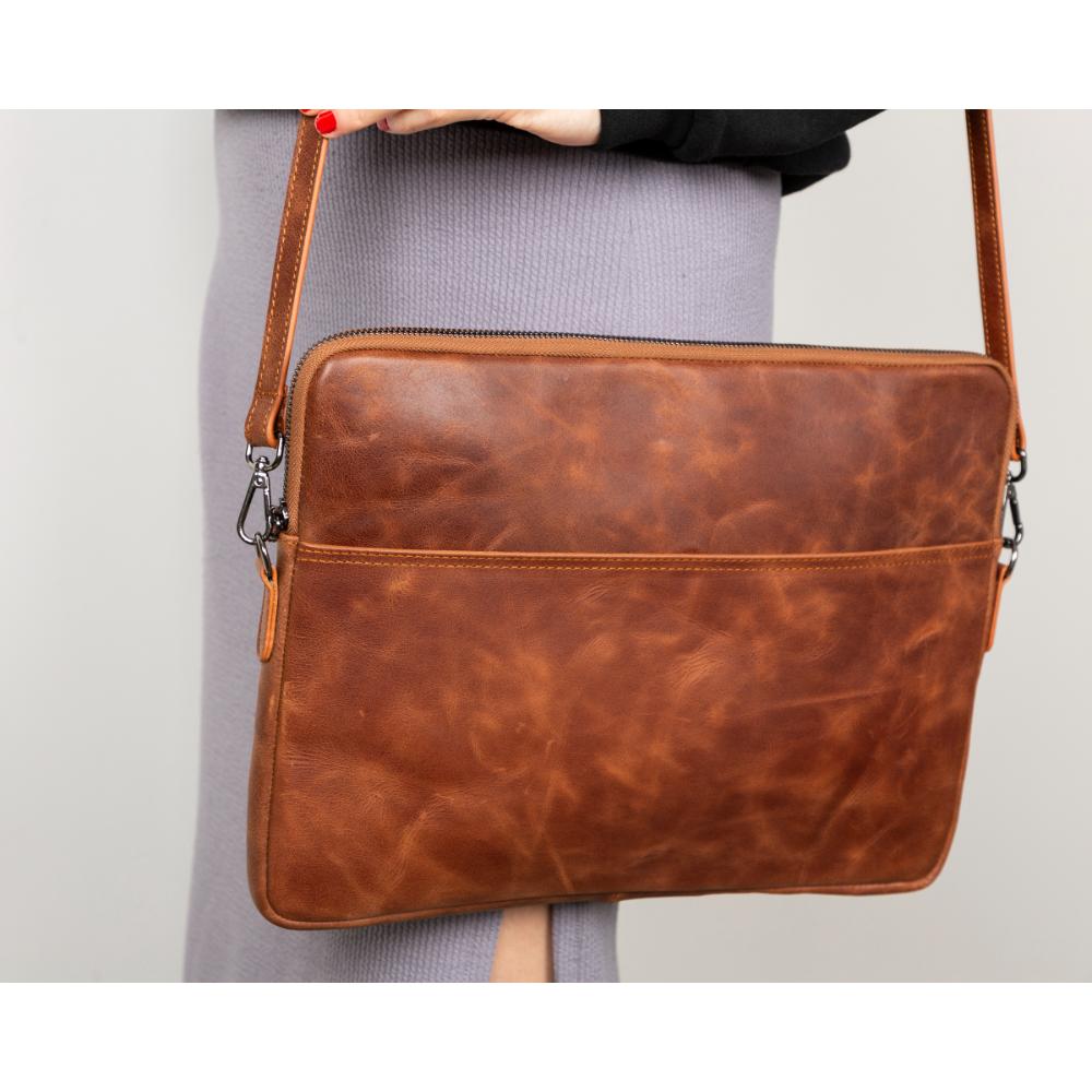 Leeds Slim Leder-Laptoptasche – Eleganz Funktionalität vereint