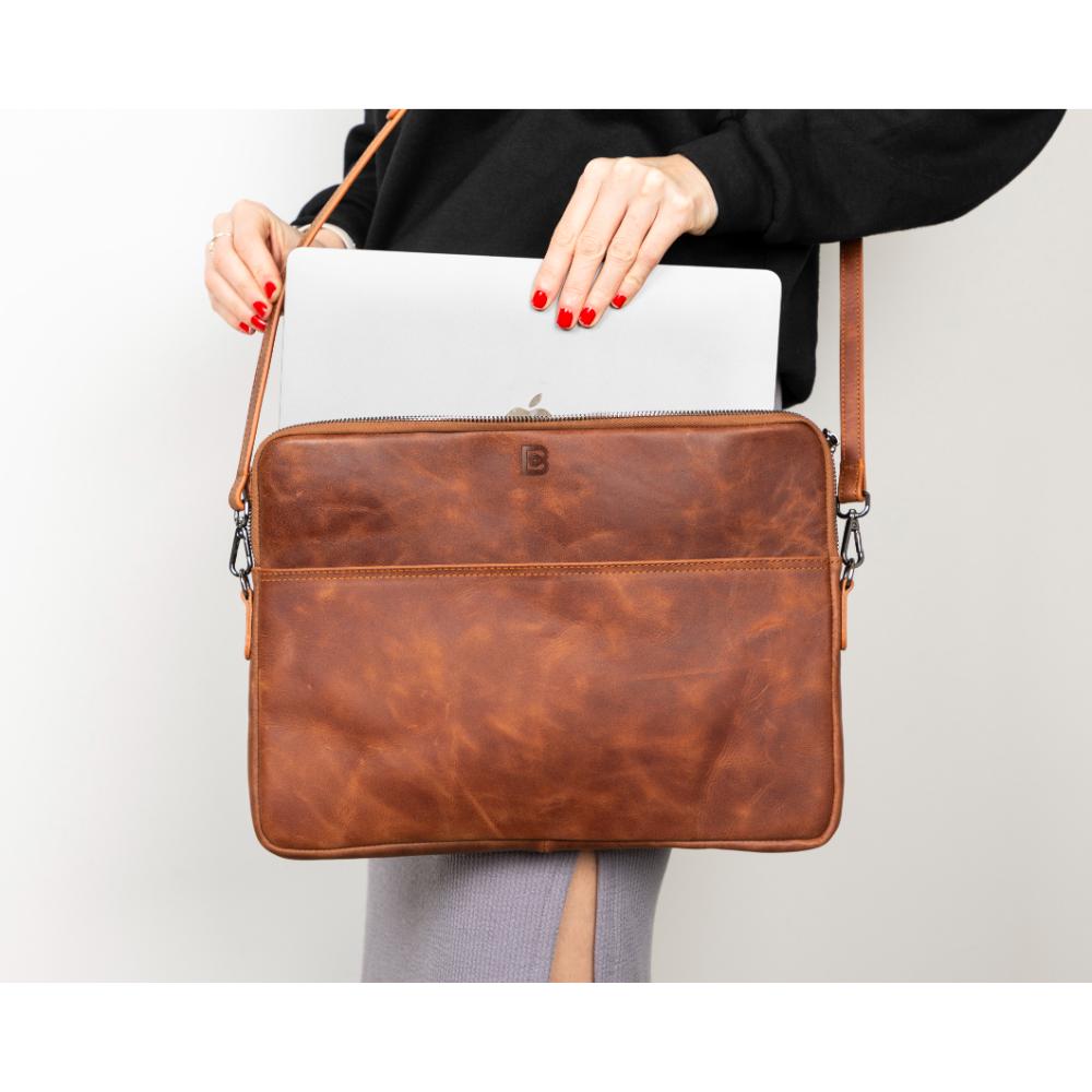 Hamilton Slim Leder-Laptoptasche – Stil trifft auf Funktionalität