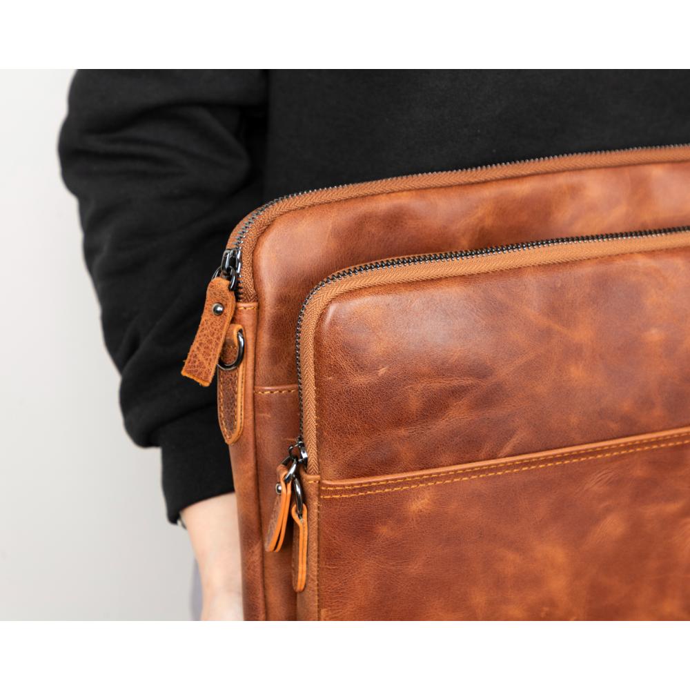 Leeds Slim Leder-Laptoptasche – Eleganz Funktionalität vereint