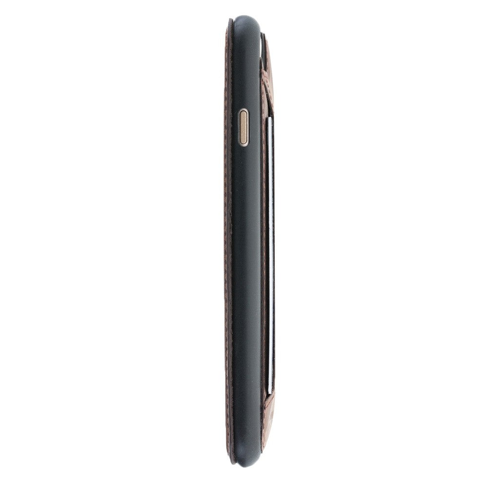 Apple iPhone 7 Plus, 8 Plus Slim Book Echt Leder Etui