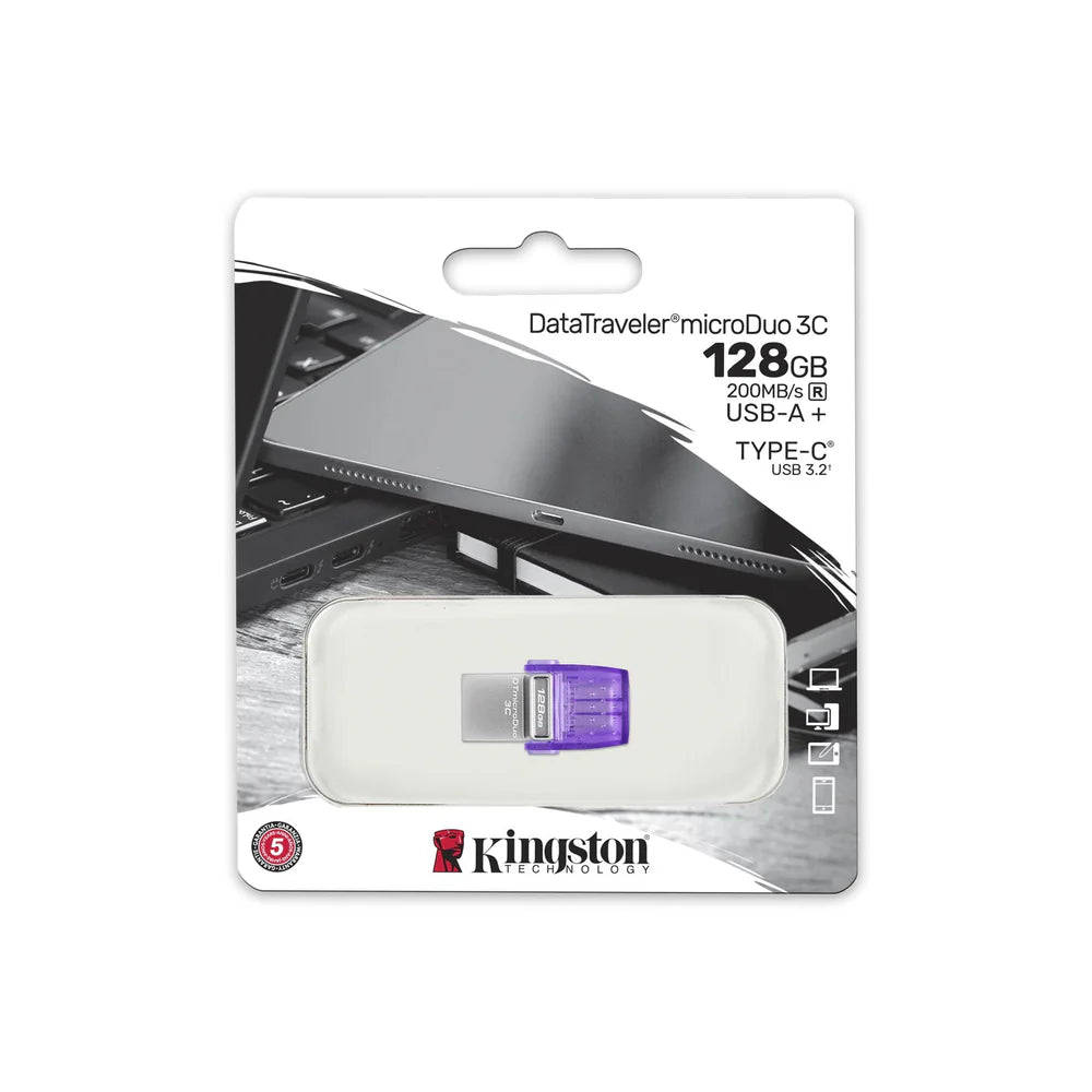 Kingston 128GB DataTraveler MicroDuo 3C USB-A + USB-C Speicherstick