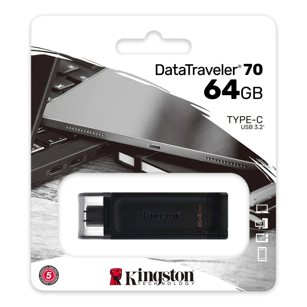 Kingston 64GB DataTraveler 70 USB-C 3.2 Gen 1 Flash-Laufwerk