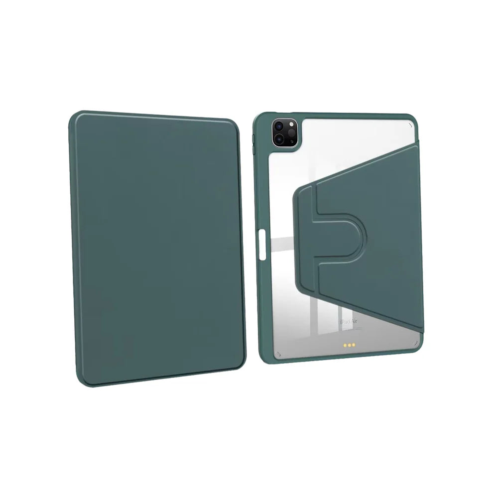 PU Lederhuelle fuer iPad Pro 11" (2024) Mitternachtsgrün