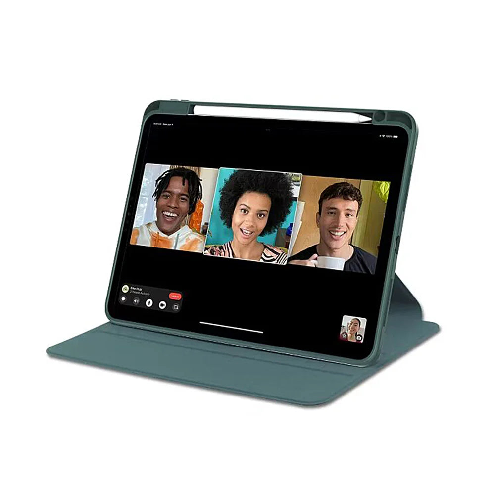 PU Lederhuelle fuer iPad Pro 11" (2024) Mitternachtsgrün