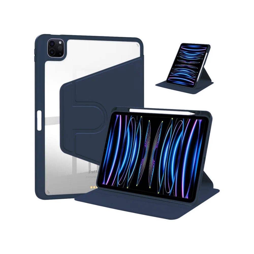 PU Leder Schutzhuelle – Dunkelblau iPad Pro 13", (2024)