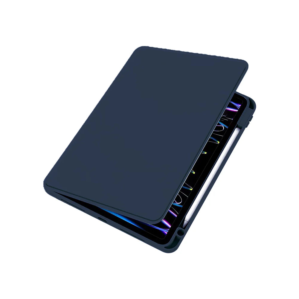PU Leder Schutzhuelle – Dunkelblau iPad Pro 13", (2024)