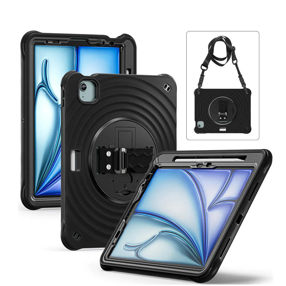 Rixus RXTC08 Anti-Schock Huelle mit 360° Standfuß – Schwarz