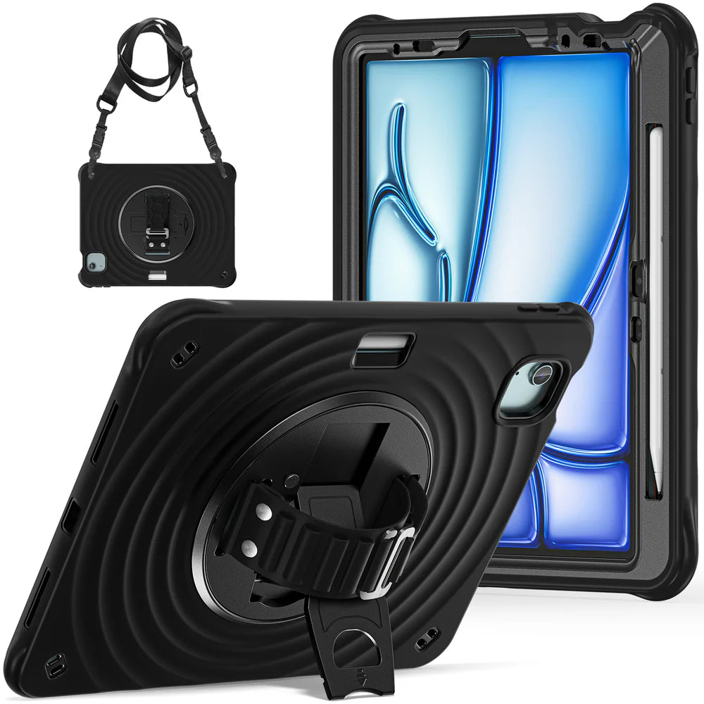 Rixus RXTC08 Anti-Schock Huelle mit 360° Standfuß – Schwarz