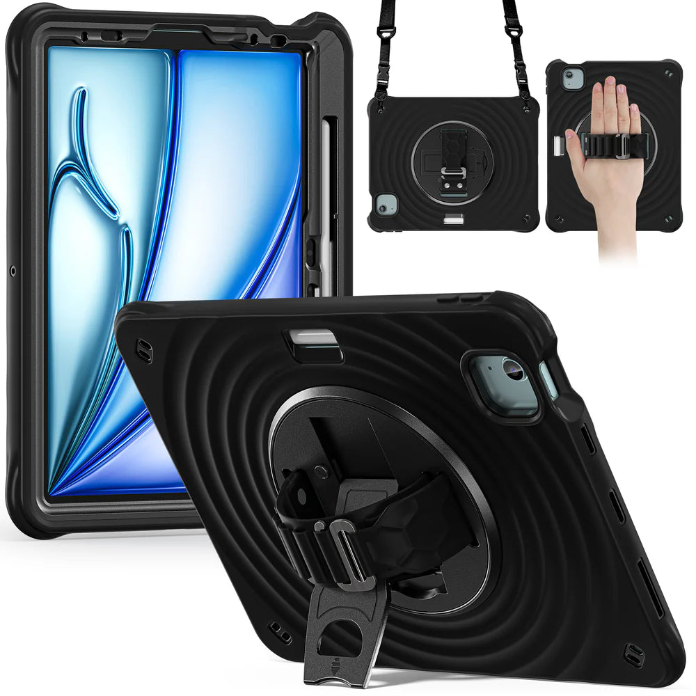 Rixus RXTC08 Anti-Schock Huelle mit 360° Standfuß – Schwarz