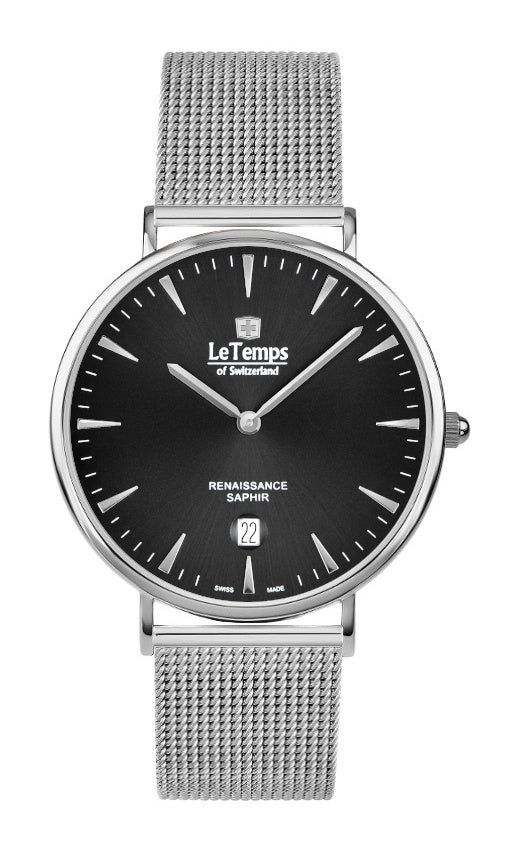 Renaissance Unisex Uhr mit silbernem Milanaisearmband – Saphirglas