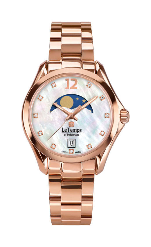 Sport Elegance Lady 33 Damenuhr mit goldenem Edelstahlarmband