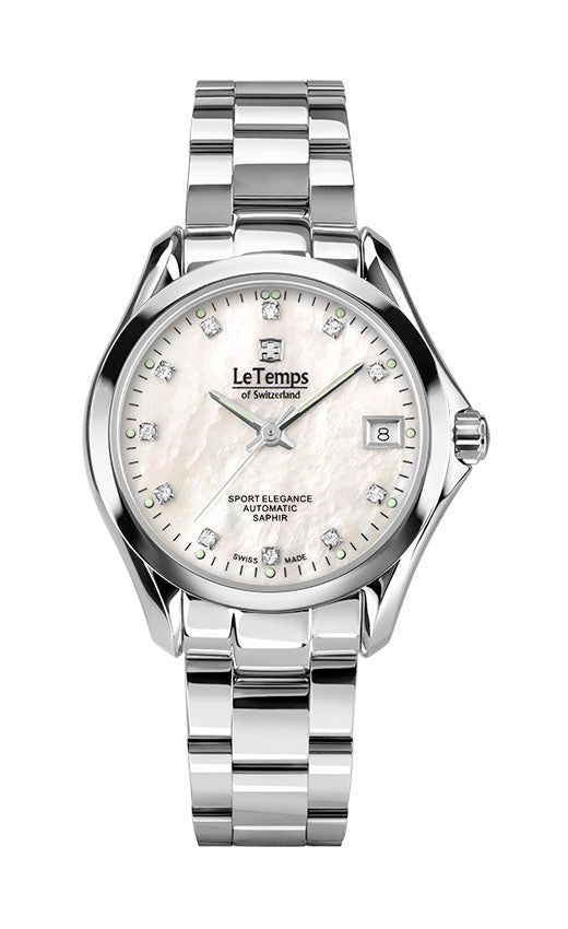 Sport Elegance Lady 33 Automatik Damenuhr mit silbernem Edelstahlarmband
