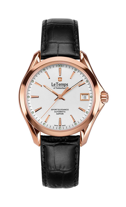 Sport Elegance Lady 33 Automatik Damenuhr mit goldenem Edelstahlarmband