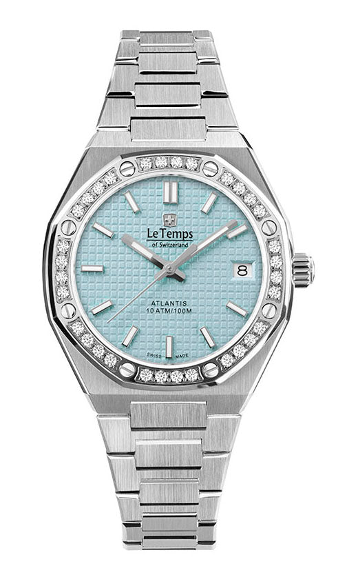 Atlantis Lady Damenuhr mit silbernem Edelstahlarmband – Saphirglas