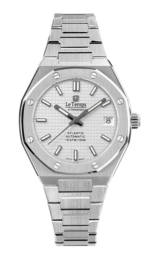 Atlantis Lady Automatik Damenuhr mit silbernem Edelstahlarmband