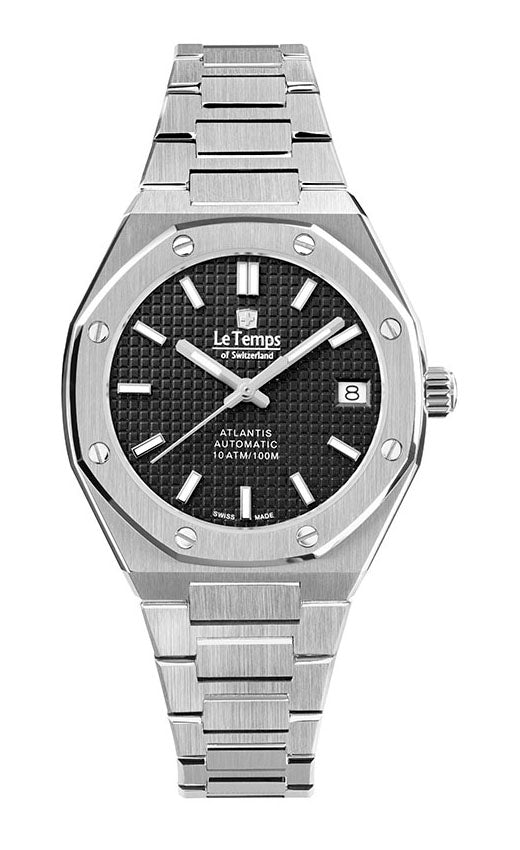 Atlantis Lady Automatik Damenuhr mit silbernem Edelstahlarmband
