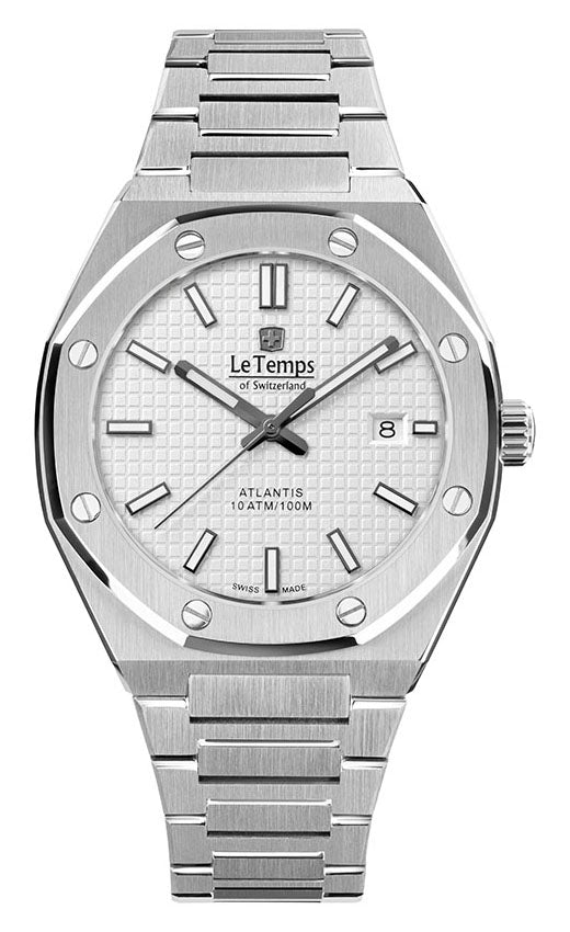 Atlantis Gent Herrenuhr mit silbernem Edelstahlarmband – Saphirglas
